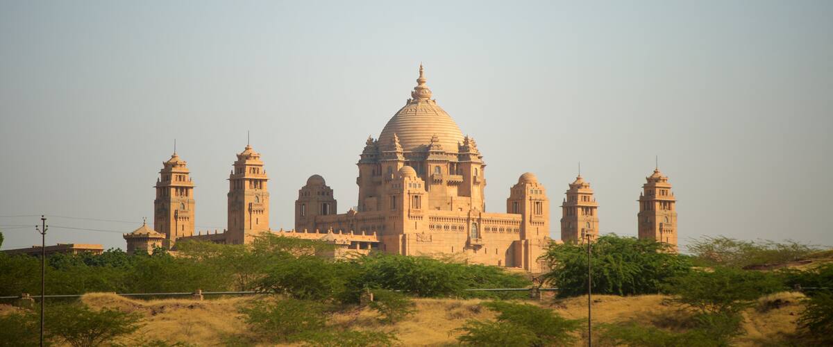 Umaid Bhawan Palace showing heritage elements, a castle and heritage architecture