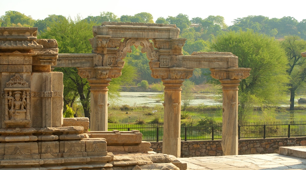 Nagda showing a temple or place of worship, heritage elements and heritage architecture