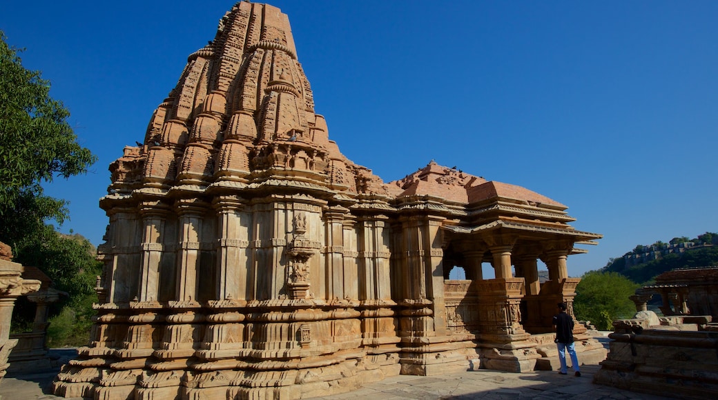 Nagda which includes a temple or place of worship, heritage elements and heritage architecture