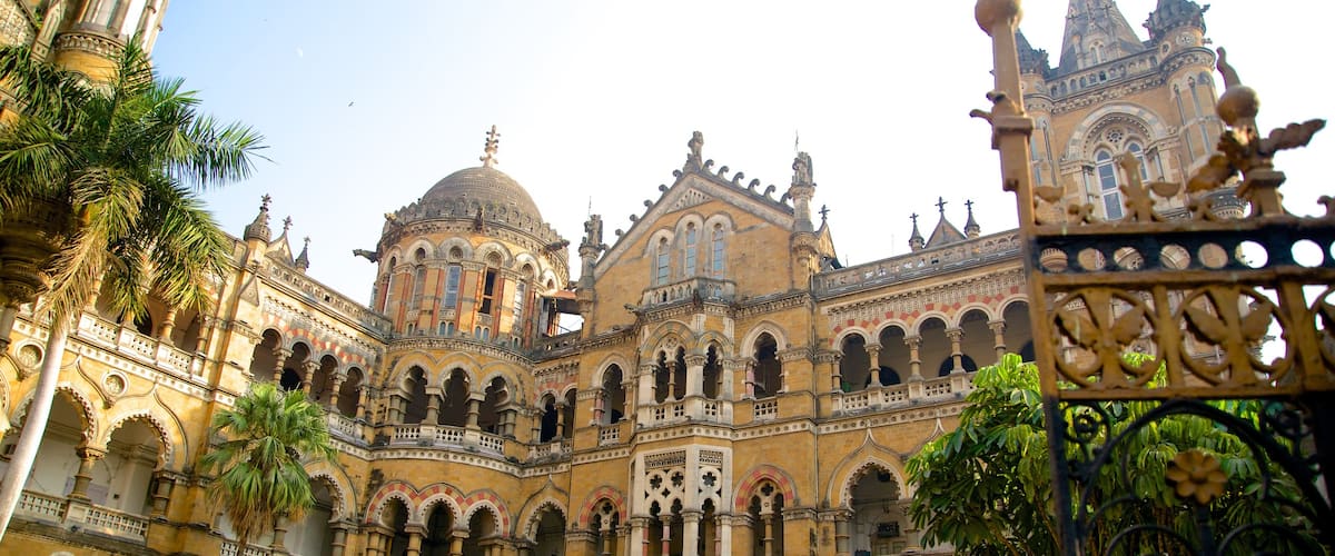 Chhatrapati Shivaji Terminus showing heritage elements and heritage architecture