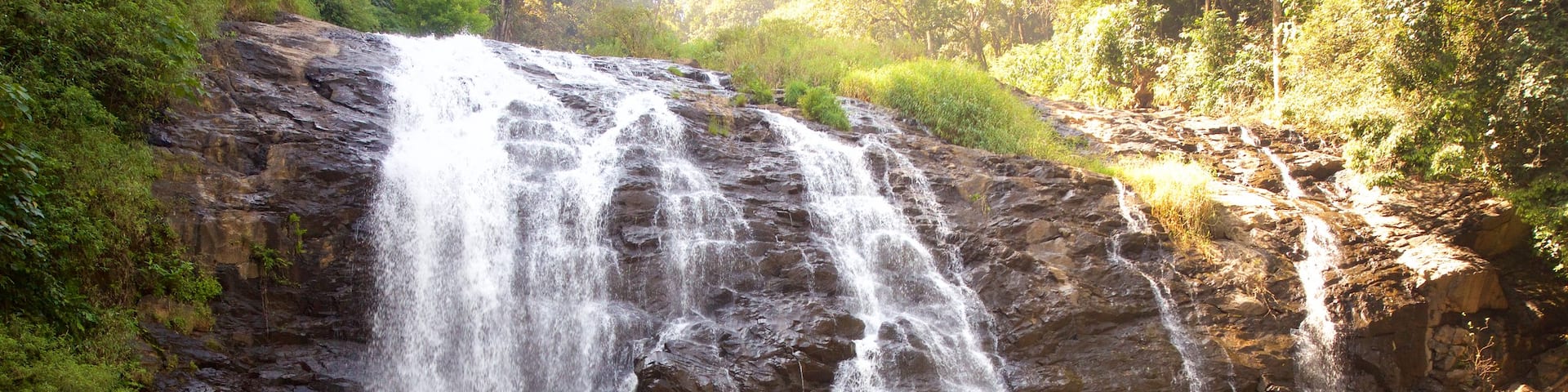 Coorg showing a lake or waterhole and a cascade