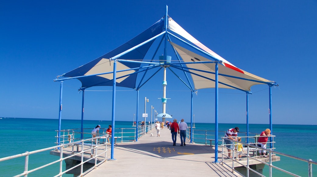 Brighton showing views and general coastal views as well as a small group of people