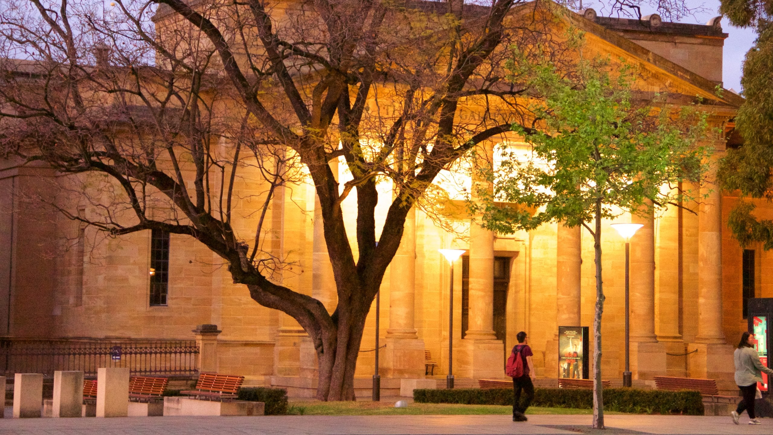 South Australian Museum som omfatter natteliv og historiske bygningsværker