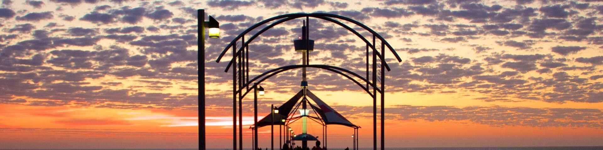 Adelaide featuring a sunset, views and general coastal views