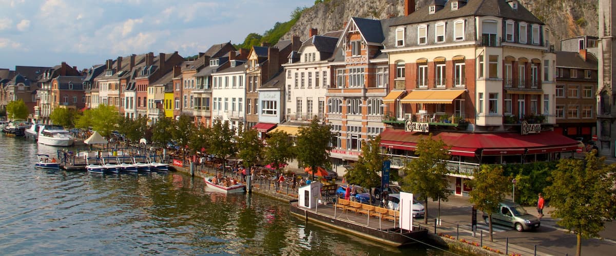 Dinant montrant lac ou étang et patrimoine architectural