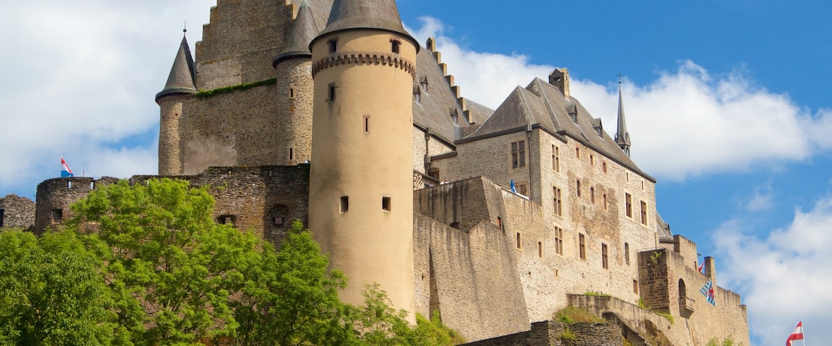 Vianden Castle which includes heritage architecture and heritage elements