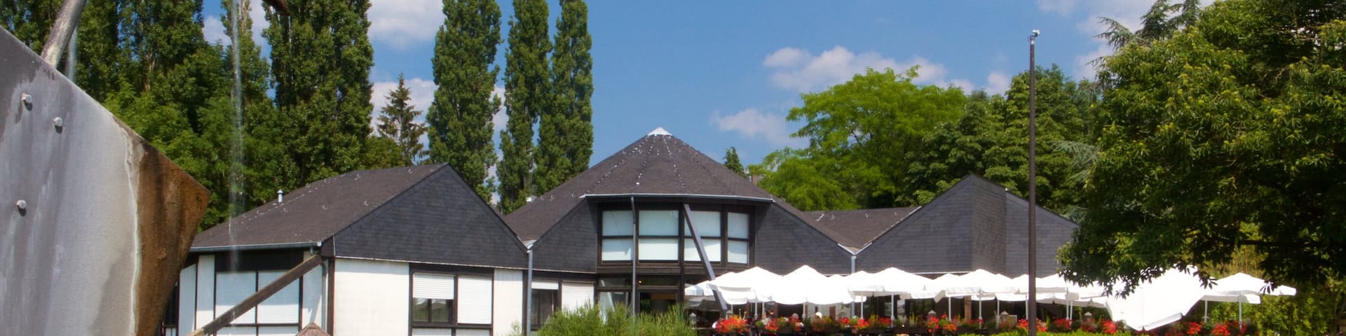 Luxembourg featuring a pond