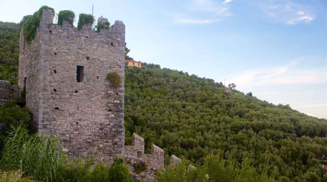 Cinque Terre showing a castle