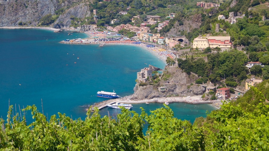 Monterosso Strand som viser udsigt over kystområde og en kystby