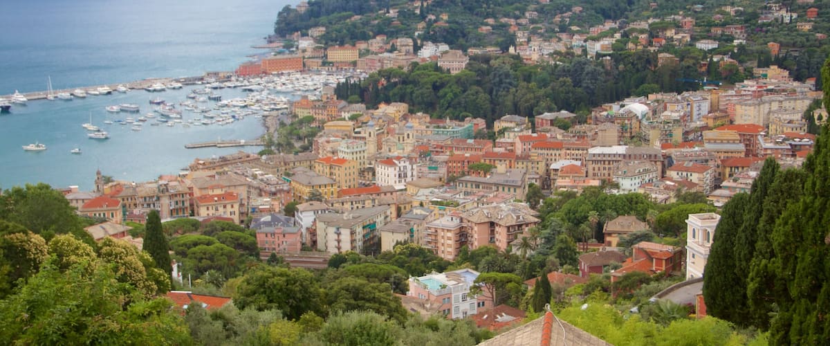 Portofino - Golfo Tigullio ofreciendo una ciudad, una bahía o puerto y una ciudad costera