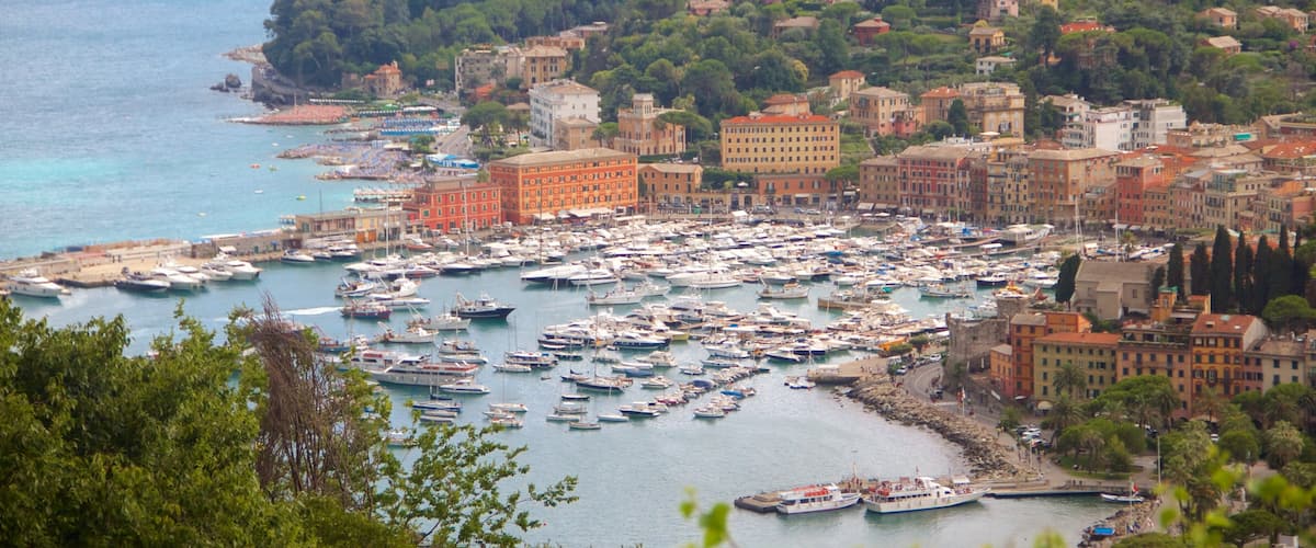 Portofino which includes a city, general coastal views and a coastal town