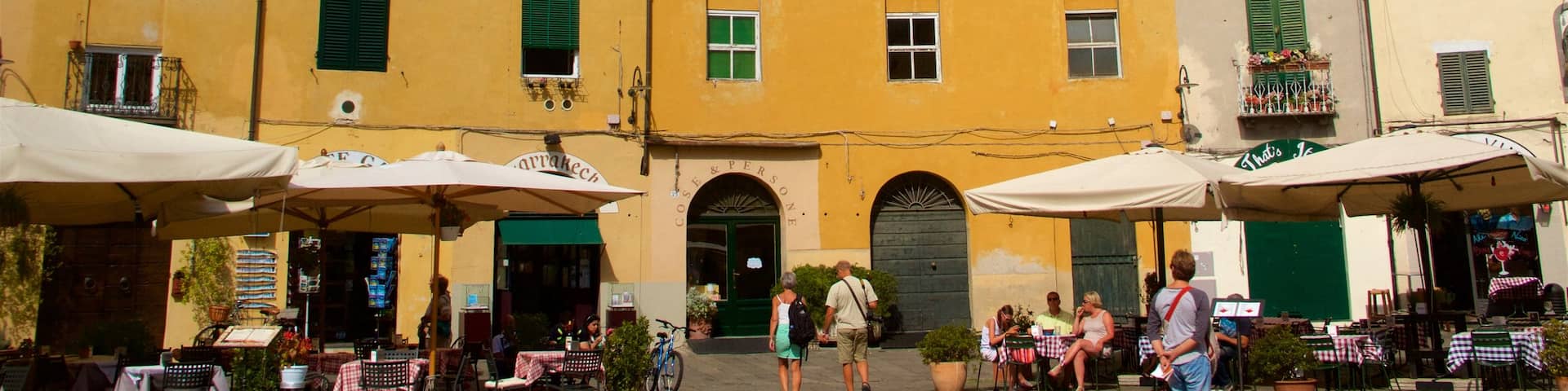 Church of San Michele in Foro featuring outdoor eating