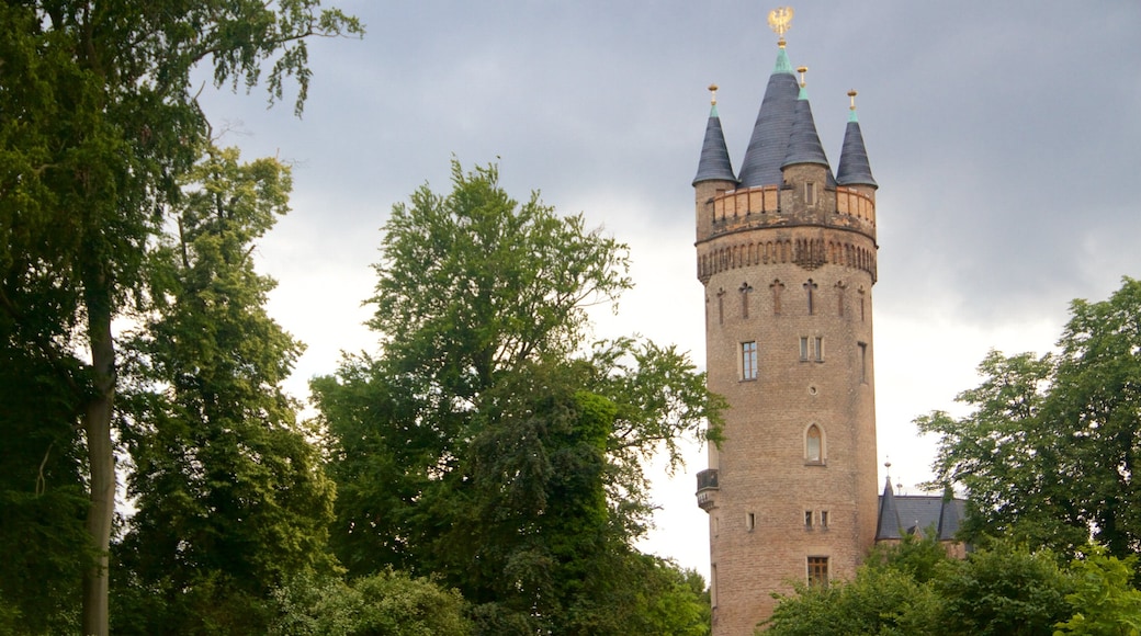 Parc Babelsberg montrant éléments du patrimoine, château ou palais et architecture patrimoniale