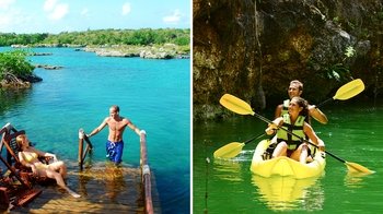 Kombitour mit Ticket für Xel-Há und Xenotes Enigmatic Waters Kombitour mit Ticket für Xel-Há und Xenotes Enigmatic Waters