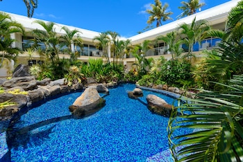 Outdoor pool, open 6:00 AM to 7:00 PM, pool loungers