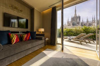 Duomo Terrace Penthouse One Bedroom | 2 quartos, roupas de cama premium, frigobar, cofres nos quartos