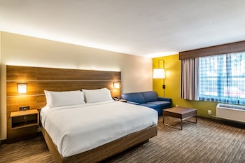 In-room safe, desk, laptop workspace, blackout curtains