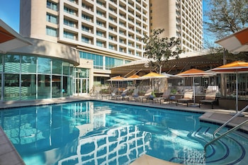 Indoor pool, outdoor pool, open 6:00 AM to 10:00 PM, pool umbrellas
