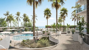 2 outdoor pools, open 11:00 AM to 6:00 PM, cabanas (surcharge)