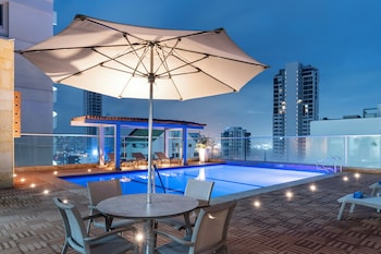 Outdoor banquet area
