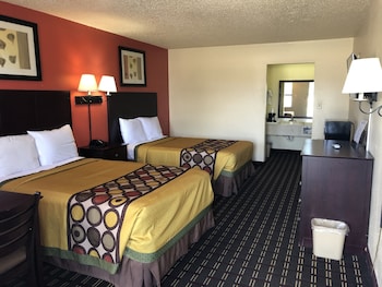 Blackout drapes, iron/ironing board, free WiFi, bed sheets
