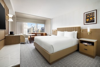 Premium bedding, down comforters, pillowtop beds, in-room safe