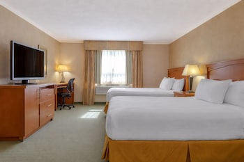 Pillow-top beds, desk, laptop workspace, iron/ironing board