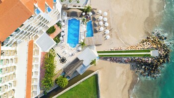 2 outdoor pools, open 7:00 AM to 8:00 PM, pool umbrellas, sun loungers