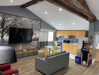 Studio Suite, 2 Queen Beds, Non Smoking | Desk, blackout drapes, iron/ironing board, bed sheets