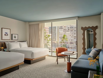 Junior Suite, Balcony (Two Queens and Sofabed) | Premium bedding, pillowtop beds, in-room safe, blackout drapes