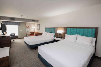 Room, 2 Queen Beds, Accessible | Bathroom | Combined shower/tub, towels