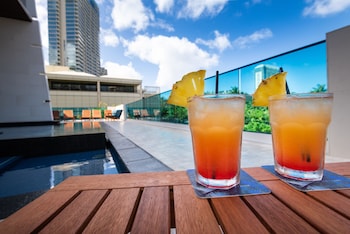 Outdoor pool, open 9:00 AM to 8:30 PM, sun loungers