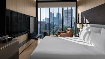 Suite junior, 1 cama King size | Ropa de cama de alta calidad y minibar 