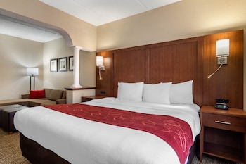 Suite, 2 Queen Beds with Sofabed, Non-Smoking | In-room safe, desk, laptop workspace, iron/ironing board
