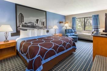 In-room safe, desk, laptop workspace, blackout curtains