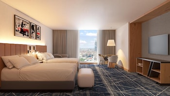 Presidential Suite, 1 King Bed | Bathroom | Shower, hair dryer, towels