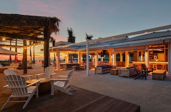On the beach, beach cabanas, beach volleyball, 2 beach bars