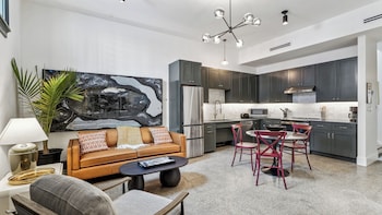 Luxury Suite, 3 Bedrooms, 2 Bathrooms | Private kitchen | Fridge, microwave, oven, stovetop