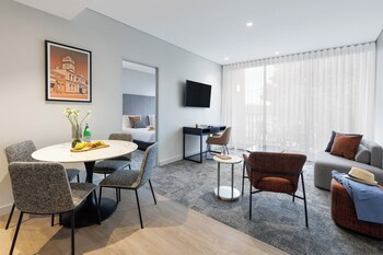 Superior Studio Apartment with Balcony | Hypo-allergenic bedding, in-room safe, desk, laptop workspace