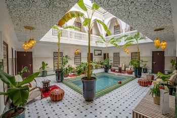 Outdoor banquet area