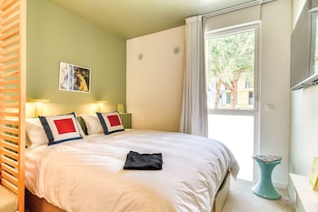 1 habitación y ropa de cama de alta calidad