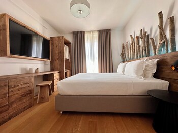 Appartement Deluxe, balcon, vue sur le jardin | Vue de la chambre