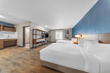 Schreibtisch, laptopgeeigneter Arbeitsplatz, Verdunkelungsvorhänge