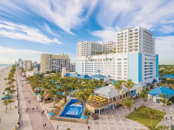 42-inch LED TV with premium channels, TV, iPod dock