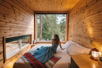 Cabin, 1 Queen Bed | 1 bedroom, desk, laptop workspace, bed sheets