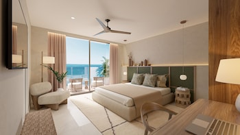 Indoor pool, outdoor pool, pool umbrellas, sun loungers