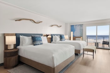 Room, 2 Queen Beds, Balcony, Oceanfront | Minibar, in-room safe, desk, blackout curtains