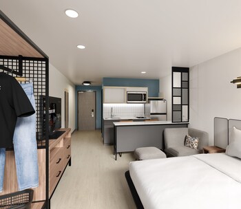 Espaço de trabalho para notebook, cortinas blackout, Wi-Fi de cortesia