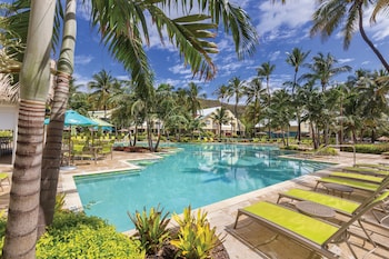 2 outdoor pools, open 8:00 AM to 10:00 PM, pool umbrellas, sun loungers