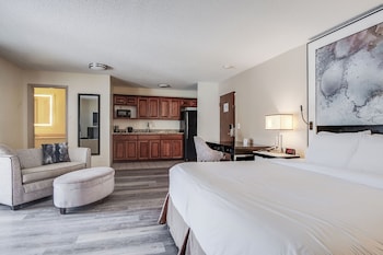 Studio Suite, 1 King Bed, Non Smoking | Desk, laptop workspace, iron/ironing board, rollaway beds